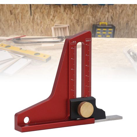 Höhenmesser für die Holzbearbeitung, Sägetisch aus Aluminiumlegierung, verstellbares Lineal, Höhenmesser, Tiefenmessgerät. (1/5)
