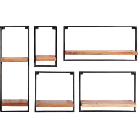 Maison Exclusive - Wandregale 5 Stk. Massivholz Akazie
