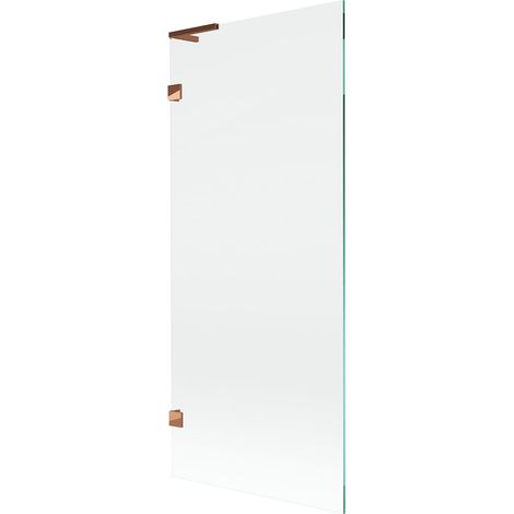 Mexen Lunar L paratia vasca da bagno 1-anta 80 x 150 cm, trasparente, oro rosa - 897L-080-000-60-00 (1/5)