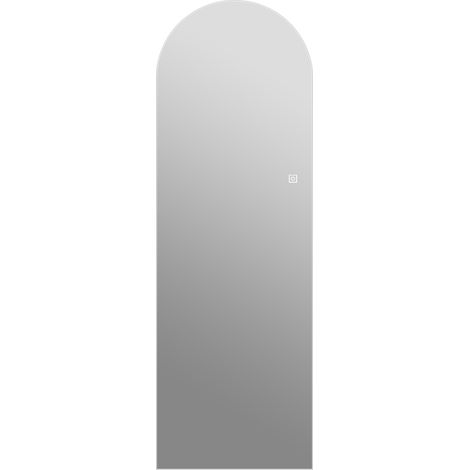 Miroir LED arche 150x50 cm avec rétroéclairage, lumière réglable 3 couleurs, commande tactile et mémoire, verre argenté pour chambre, salle de bain et dressing CHICFURN (1/5)