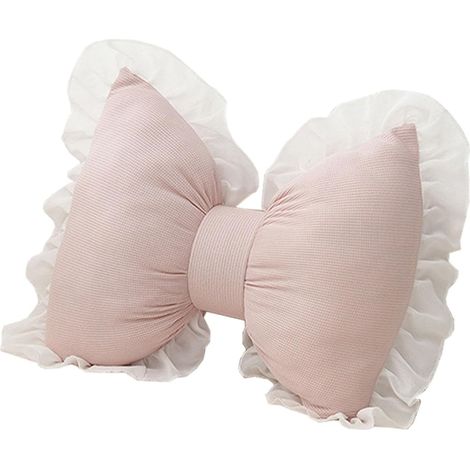 Pink bow cushion covers, 40x32cm, decorative shape for sofa, office, car, soft and trendy fashion accessory