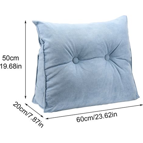 Coussin triangulaire pour tête de lit, grand dossier et coussin lombaire, emballage Tatami Soft (1/5)