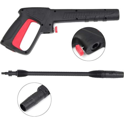 Pistolet à haute pression pour lavage de voiture, pistolet à eau, pistolet de nettoyage à mousse, prise rapide, tige d'extension (1/5)