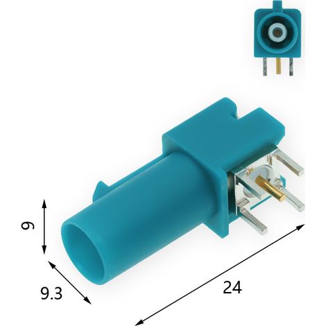 Fakla long body male shell Z-type plate end male connector automotive wiring harness GPS RF antenna horizontal SMB-JWE male connector (1/3)