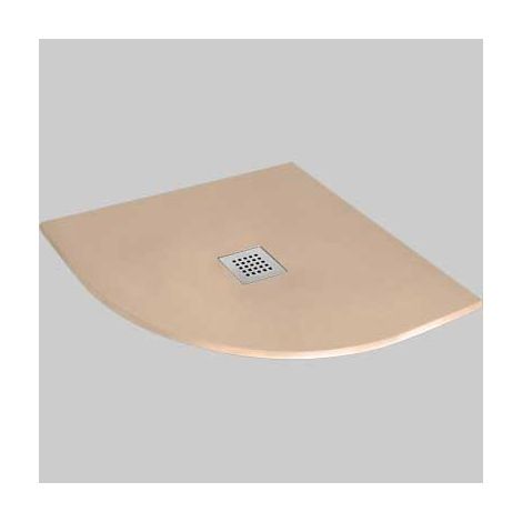 PIATTO DOCCIA SEMICIRCOLARE EFFETTO PIETRA SABBIA 90x90 cm MADE IN ITALY