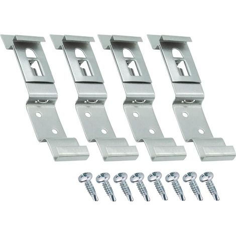 Pack of 4 license plate holders – Universal stainless steel license plate holder + screw set – Car, trailer and truck license plates – License plate holder MUMU