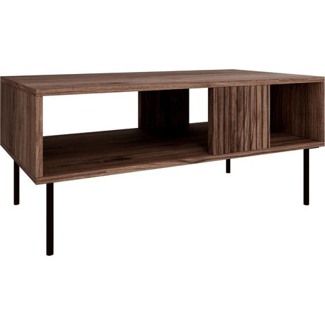 Mesa de centro Melala 102 , 46x55x100cm, Diámetro: 0, Aglomerado laminado, Angular (1/4)