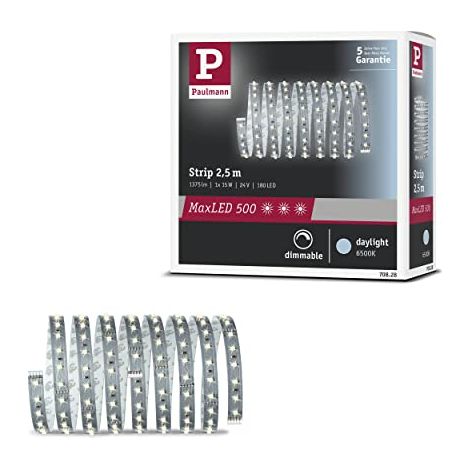 Paulmann MaxLED 500 70828 Espansione striscia LED con spina 24 V 2.5 m Bianco luce del giorno 1 pz. (1/4)