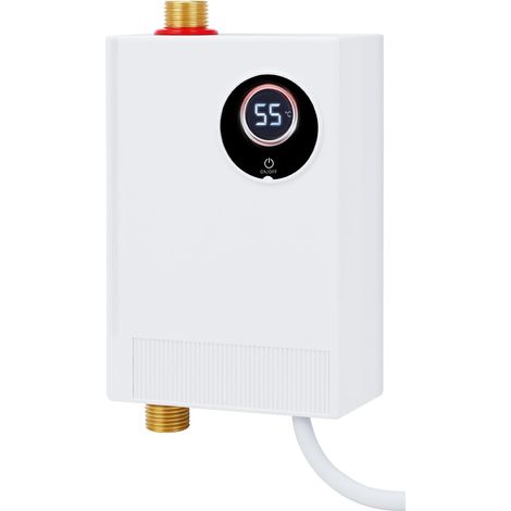 Calentador de agua electrónico instantáneo, 220V 3800W, con pantalla LED de temperatura, pequeño calentador de agua eléctrico instantáneo para la cocina.