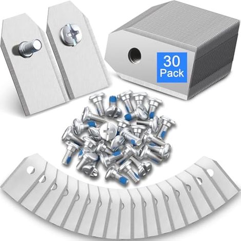 Lames de rechange 30 lames, compatibles avec Navimow I105e, Navimow I108e, lames de rechange en acier inoxydable et alliage de carbure de titane, avec 30 vis pointillées. (1/4)