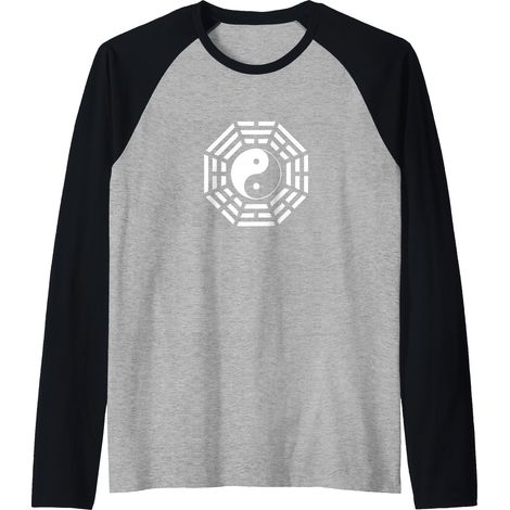 Miroir Feng Shui Design Yin/Yang Huit Trigrammes Symbole Manche Raglan