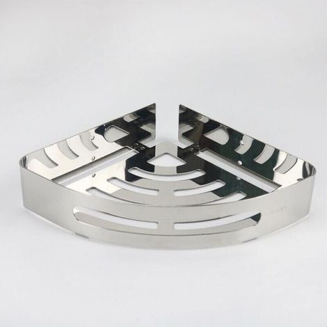 Étagère d'angle de douche en acier inoxydable, sans perçage, support de douche, panier de douche suspendu (1/2)