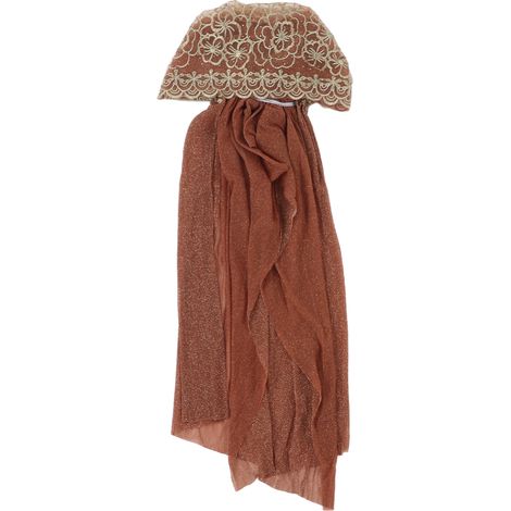Womens Muslim Hijab Elastic Breathable Soft Comfortable Durable Material Skin Friendly Flower Pattern Muslim TurbanCoffee (1/5)