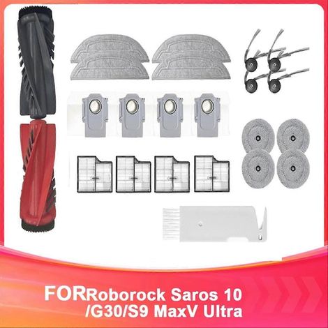 De rechange accessoire pour Saros 10/G30 aspirateur brosse principale et latérale filtres HEPA patins de lavage sacs à poussière (1/5)