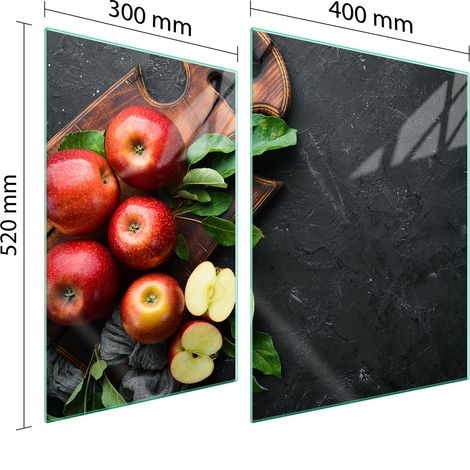 PIASTRA PROTETTIVA IN VETRO PER FORNELLO 70x52 APPLE (1/5)