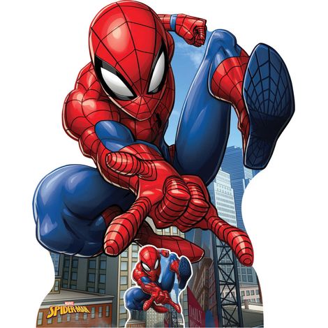 Figurine en carton Spiderman qui tisse sa toile d'araignée – Marvel Avengers - Haut 116 cm (1/5)