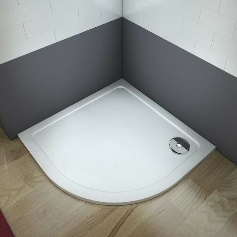 760x760x30mm Quadrant Stone Resin Tray+Waste For Shower Enclosure Doors Cubicle (1/2)