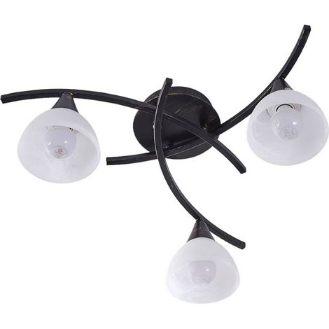 Lindby Lámpara de techo 'Della' en Negro Vidrio (1/5)