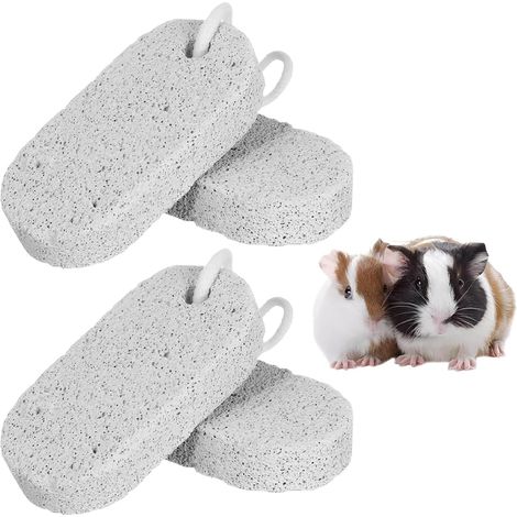 4pcs Rabbit Toy, Mineral Grinding Stone for Rodent Teeth Animal Chew Toy for Rabbit Hamster Small Rodents Chinchilla Guinea Pig Parrot (1/5)