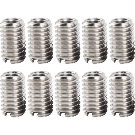 10 Pièces M4 X 0.7mm Filetage Femelle M6 X 1mm Filetage Mâle Inserts écrou Réducteur en Acier Inoxydable pour Ordinateurs Lampes Moules équipement Mécanique (1/5)