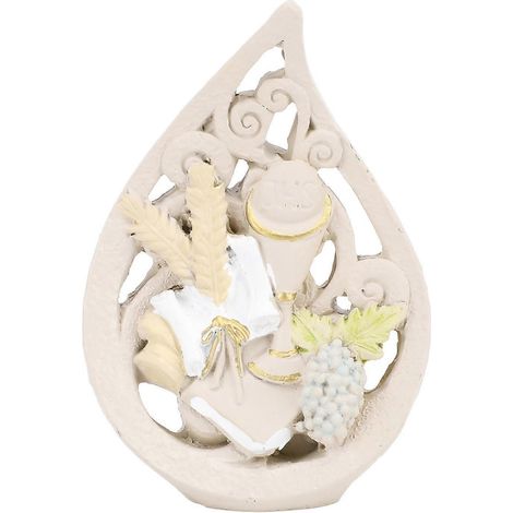 Flammenförmige Kommunionsdekoration aus Kunstharz, religiöse Figur, Heimdekoration (1/4)