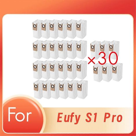 30er-Pack Staubbeutel für Eufy S1 Pro Staubsauger – Zubehör und Verbrauchsmaterialien – Vlies-Staubbeutel – AquaForge (1/5)