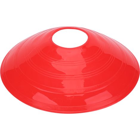 Lot de 10 mini-cônes de terrain pratiques pour l'entraînement de vitesse au football (rouge) (1/5)