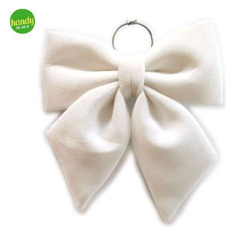 Fiocco decorativo general trade 34x44 cm tessuto bianco