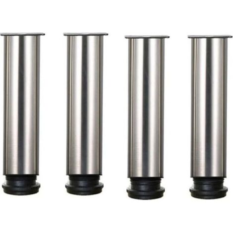 Furniture Legs - Set of 4 Adjustable Height Stainless Steel Furniture Legs for Sofa, Table, Cabinets - 20cm - 20cm (1/4)