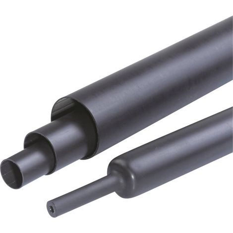 Hongshang HRA3 55/16 Gaine thermorétractable avec colle noir 55 mm 16 mm Taux de retreint:3:1 1.22 m