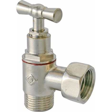 WC-Absperrhahn mit Eckventil aus Messing vernickelt SOMATHERM FOR YOU