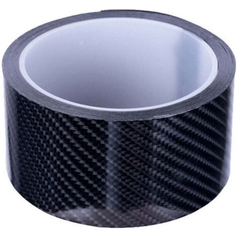Adesivo per auto in fibra di carbonio, pellicola vinilica impermeabile per auto, senza bolle, impermeabile, per moto e veicoli, nero, 5 cm x 3 m, Superma (1/4)