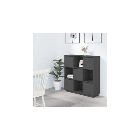 Buffet Gris 110,5x35x117 Bois massif de pin (1/5)