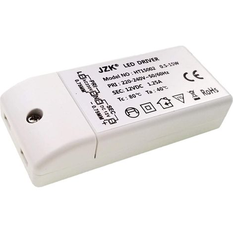 Entrée: 220-240V sortie: DC 12V 1.25A DC 15W, ampoule LED transformateur driver convertisseur conducteur alimentation de tension constante (1/5)