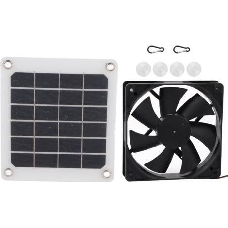 Ventilateur d'échappement de panneau d'énergie solaire extérieur 6V 10W, chargement USB pour serre et poulailler (1/5)