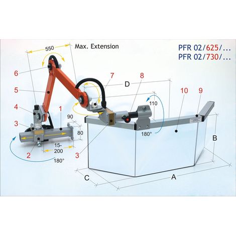 Écran de protection fraiseuse gauche Tecnopiu PFR 02/625/SX