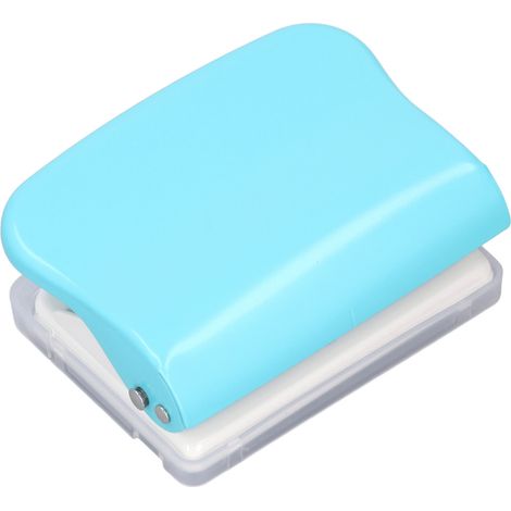 Relieuse portable à spirale pour carnets A4, A5, A6 et A7, avec perforatrice ronde, bleu clair, idéale pour la maison ou l'école. (1/5)