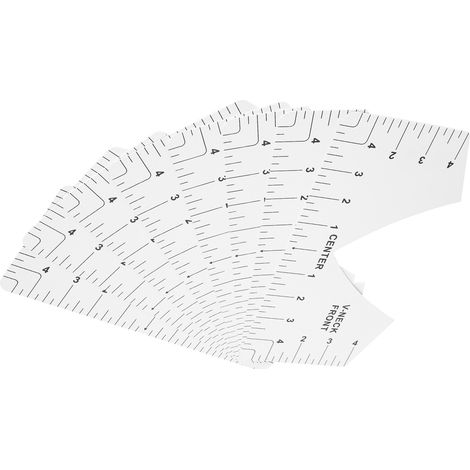 T-shirt de couture avec guide intégré et règle de précision pour la création de vêtements (Blanc)