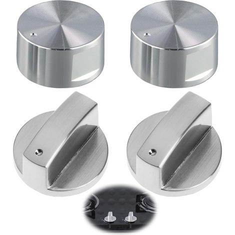 XEPHO Pièces et accessoires pour tables de cuisson,Ensemble de 4 boutons de commande pour cuisinière à gaz (6 mm) (1/5)