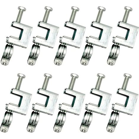 Lot De 10 Collier Isophonique, Colliers De Fixation Simple Tube. Utilisés Pour Colliers De Serrage Et Colliers De Serrage Pour Tuyaux Installés Sur Le Bord De La Poutre En I (1/5)