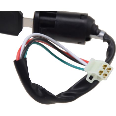 Ignition switch key, standard plastic ignition lock, ATV & off-road vehicle 50-250, four wires, two female forks. (1/4)