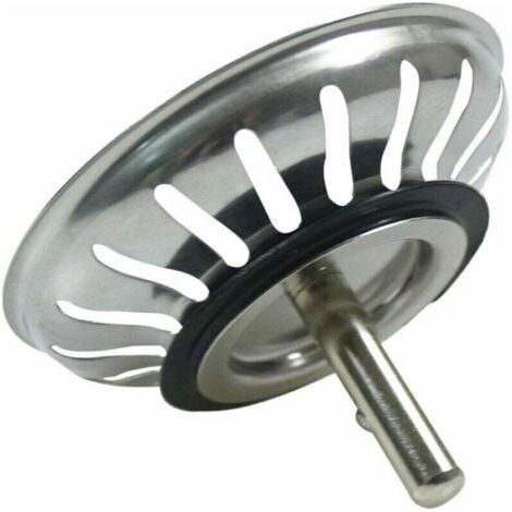 Panier Pour Bonde d'Évier de Cuisine 80 mm - Crépine Universelle Acier Inoxydable, Bouchon Panier Pop-Up, - Lavable Lave-vaisselle, Ne se Bouche & Ne Déborde Pas INHHUB