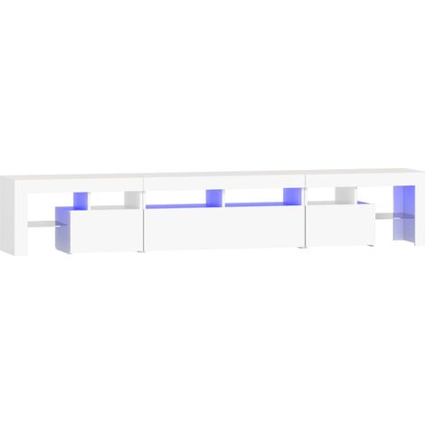 Maison Exclusive - TV-Schrank mit LED-Leuchten Weiß 230x36,5x40 c