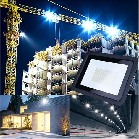 Projecteurs LED d'extérieur, 10W 20W 30W 50W 100W LED projecteur extérieur IP68 étanche projecteur réflecteur jardin projecteur LED mur extérieur pour cour, parking, patio, aire de jeux(Warm 3000K,BLA (1/5)