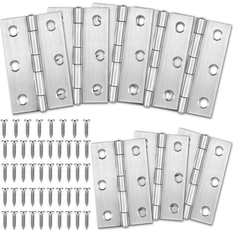 Bisagra 8 Piezas, 75mm × 50mm Bisagra de Acero, Bisagra de Piano Inoxidable, Bisagras con Rodamientos, Bisagra de Piano, Goznes, Goznes para Puerta, para Puerta de Armario, Bisagra para Puerta (1/5)