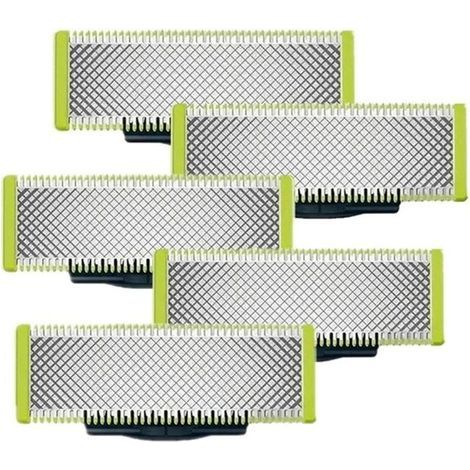 Replacement blades for electric razors/trimmers, compatible with OneBlade, for trimming, styling and shaving, pack of 5. (1/5)