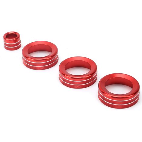 Lot de 4 anneaux décoratifs pour boutons de climatisation, compatibles avec BRZ 2017-2020 (rouge). (1/5)