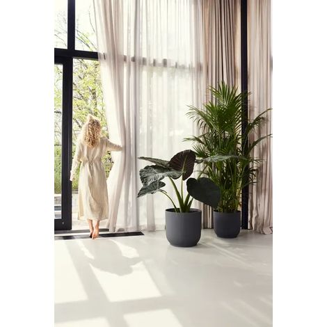 Vibes Fold Round 47 cm Elho – pot élégant pour intérieur et balcon - Colore: Bianco