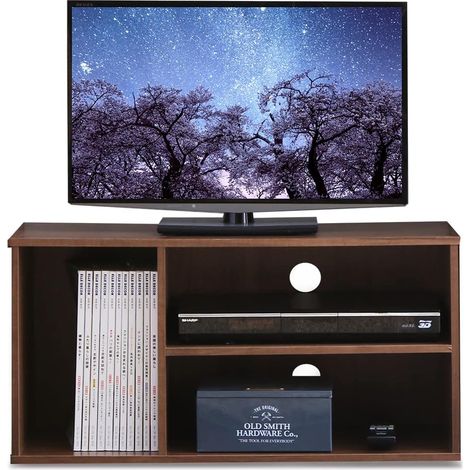 Iris Ohyama, mobile TV, mobile TV, mobile TV per schermi fino a 43 pollici, Tavolo da soggiorno, ripiani 3, uscita cavo, moderno, ufficio, camera da letto, soggiorno - Module Shelf MDB-3S - Marrone