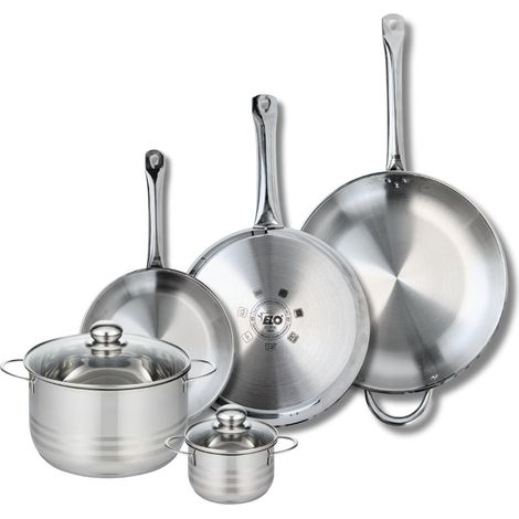 Ensemble de 3 Poêles de cuisson 24, 28 et 32 cm et 2 faitouts 12 et 20 cm Elo Profi Brillant (1/5)